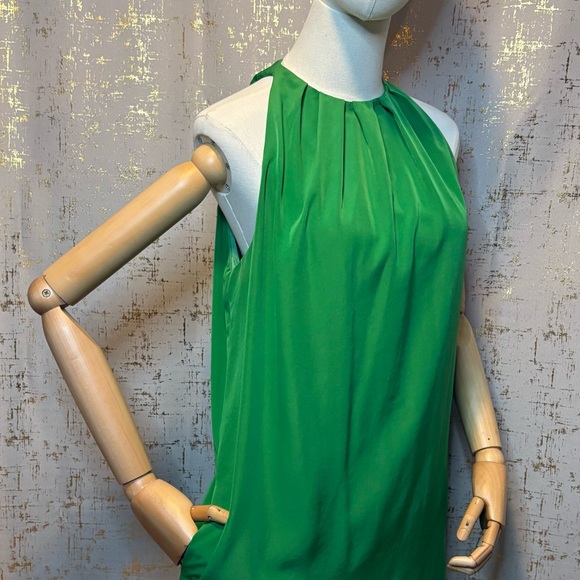 Zara Green Halter Neck Dress w/Pocket's - Picture 4 of 9